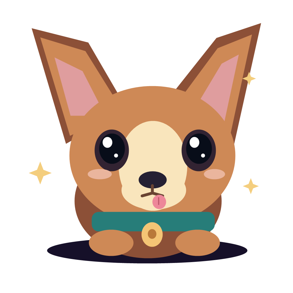 Tan chihuahua illustration